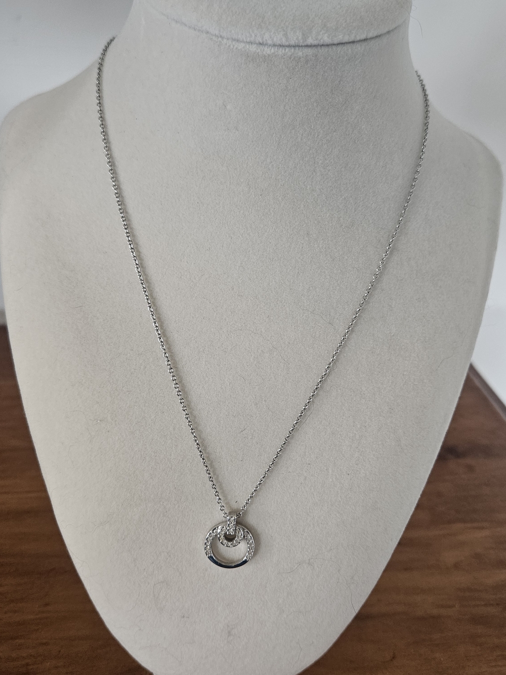 Swarovski Silver Interlocking Circle Necklace